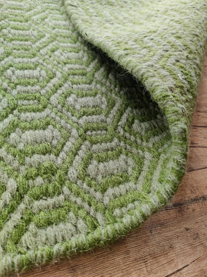 Green Swedish Scandinavian Design High-Quality Flatweave Wool Rug for Living Room, Bedroom, 8x10 Rug, Customize in all Size, Handloom Rug, Area Rug, Hallway Rug, Checkered Rug, Geometric Rug, 4x6, 5x8, 6x9, 8x10, 9x12 Ft Rug, Kitchen Rug, Boho Decor Rug, Home Decor Rug, Modern Rug, Premium Rug, Indoor Rug, Outdoor Rug