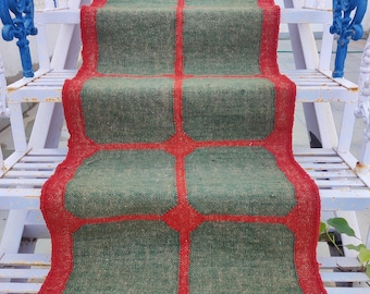 Kilim runner alfombra de yute de lana tejida a mano alfombra Kilim Dhurrie hecha a mano, motivos orientales tradicionales indios geométricos turcos decoración del hogar