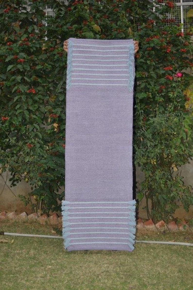 Herbal Yoga Mats 2x6 Cotton Yoga Mat Sweat and Slip Etsy