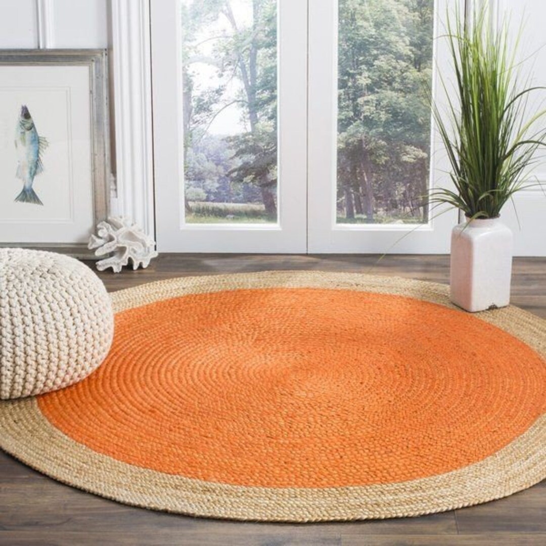 Jute Round Circle Rug Table Round Rug Home Décor Rug Etsy