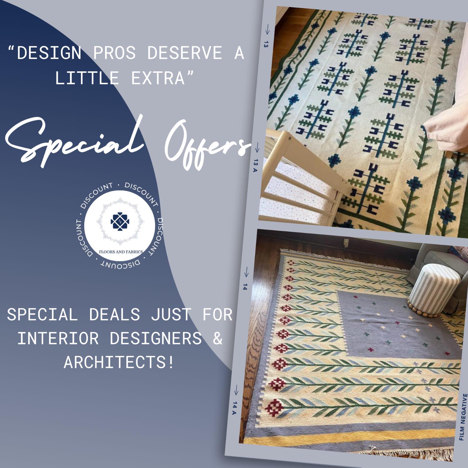 ブルーの幾何学模様ウールラグ：手織りのモダンな平織り - Etsy 日本