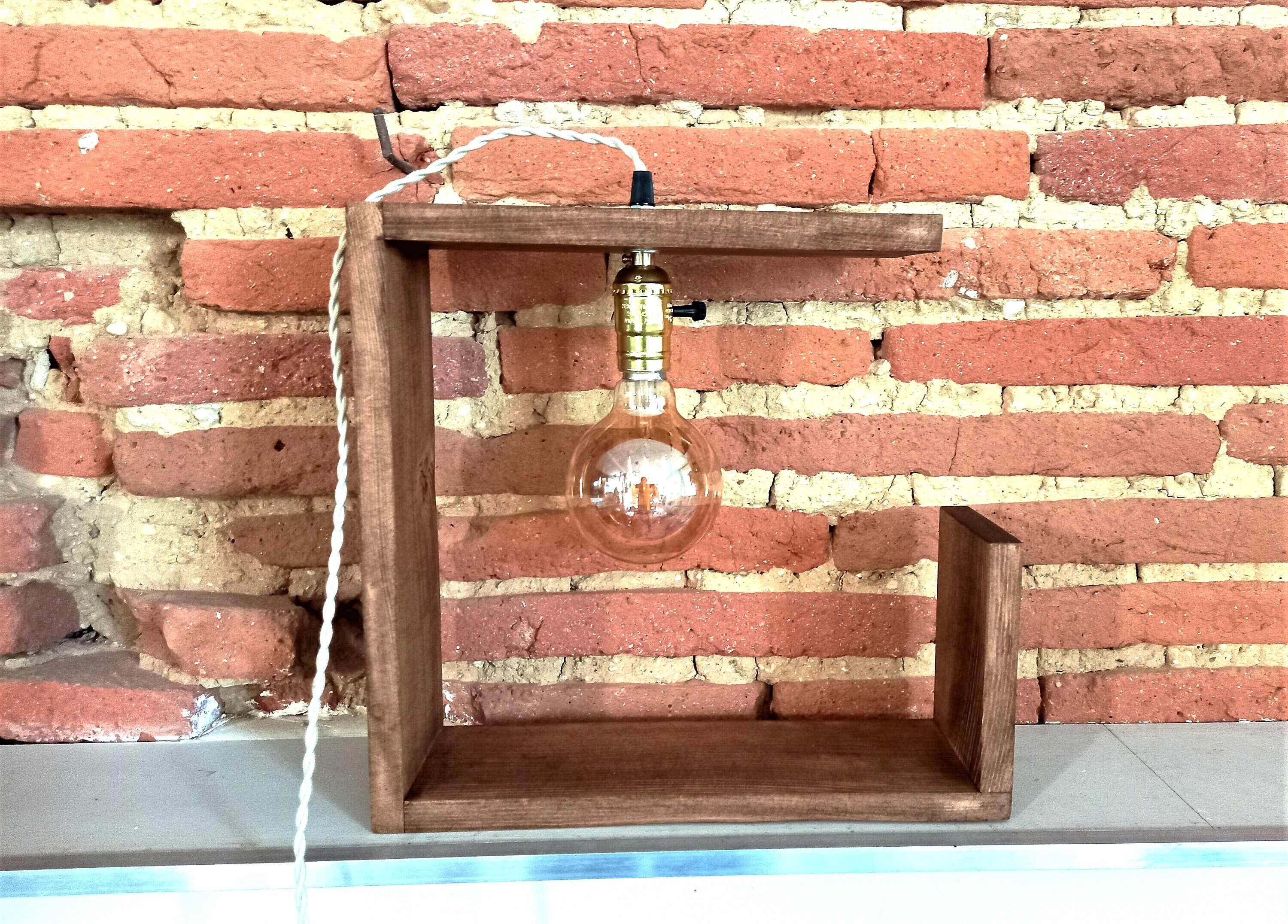 lampe, lampe En Bois,