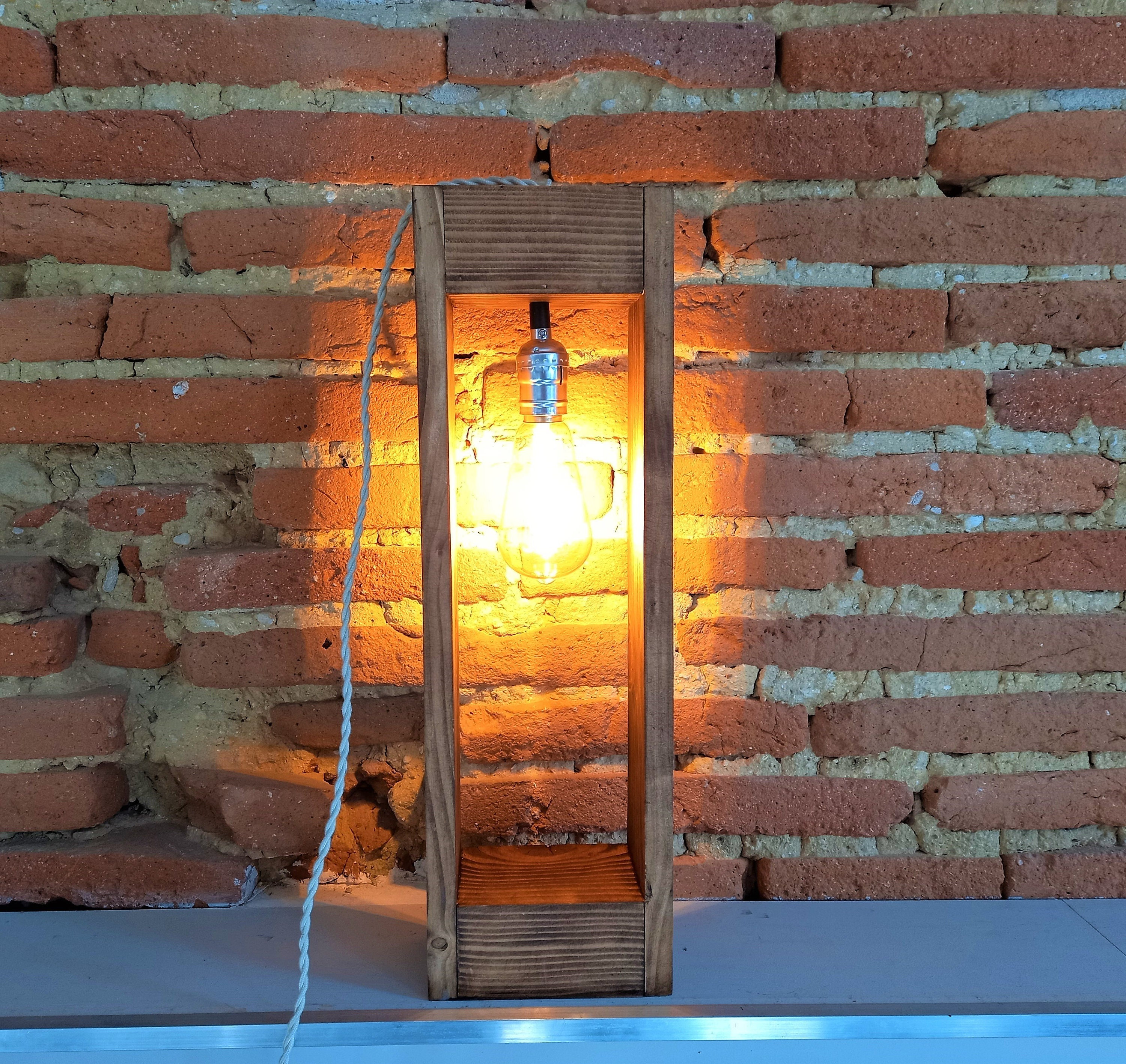lampe, lampe En Bois,