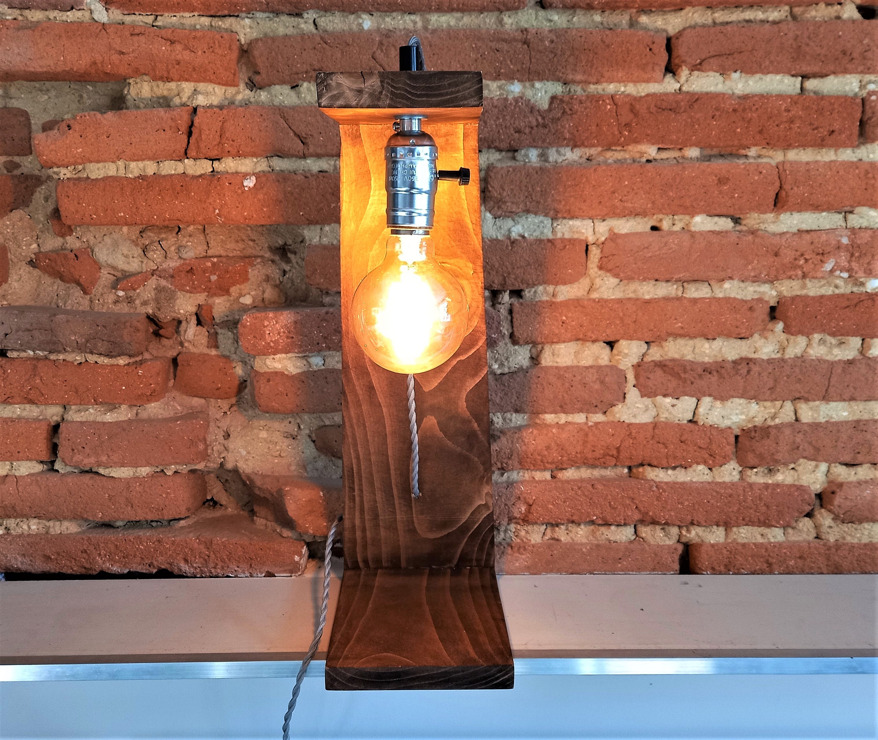 lampe, lampe En Bois,