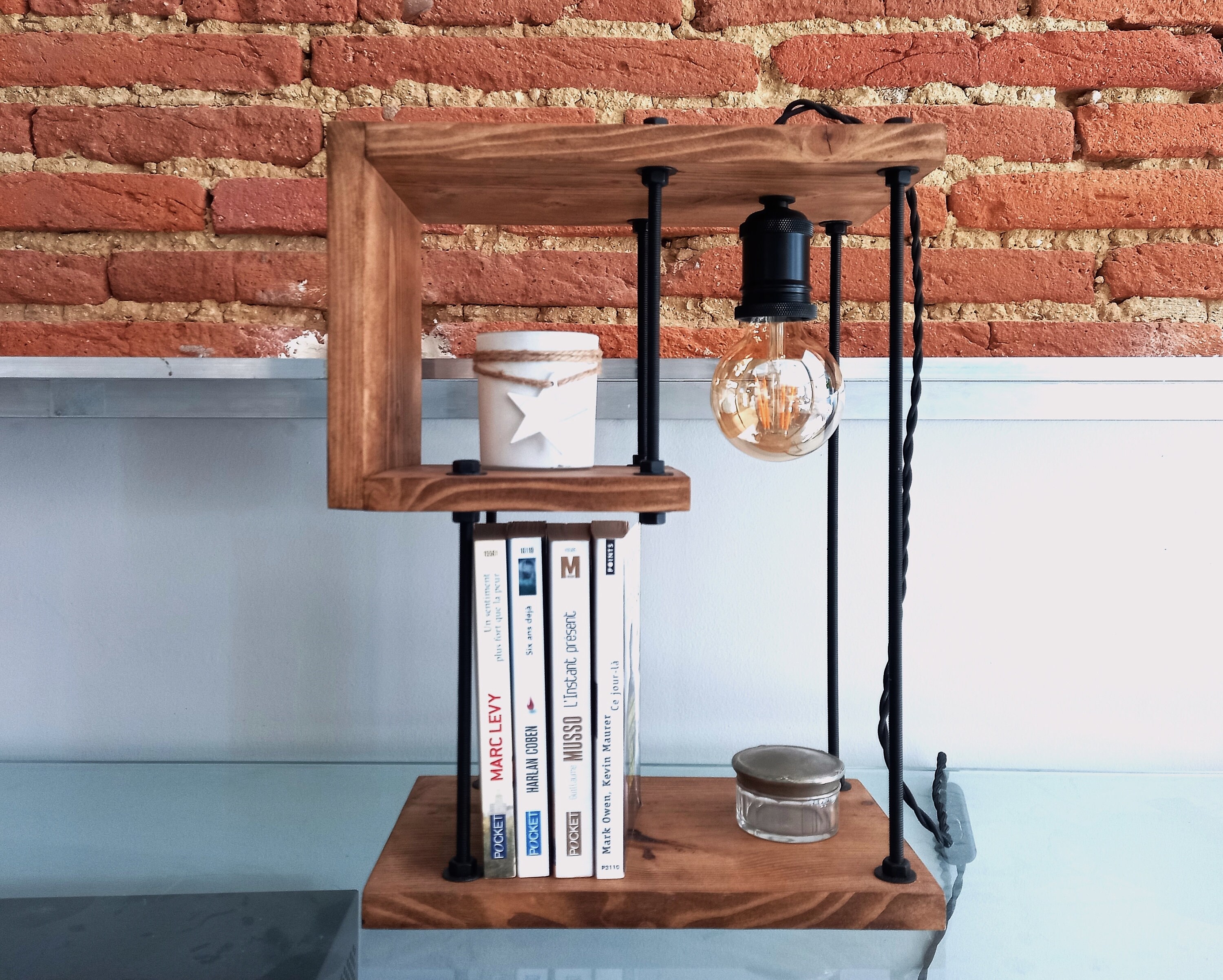 lampe, lampe En Bois,