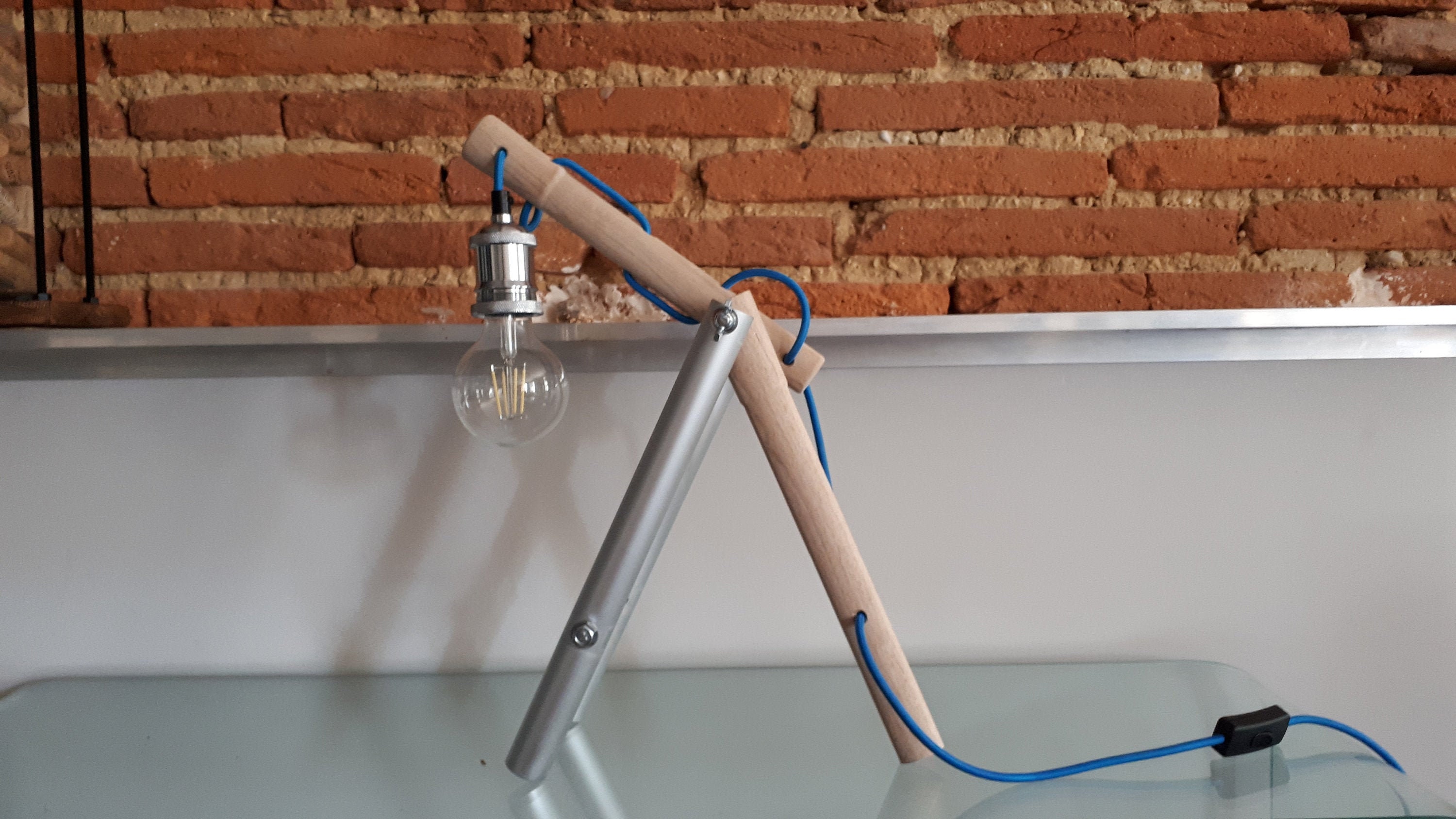 lampe, lampe En Bois,