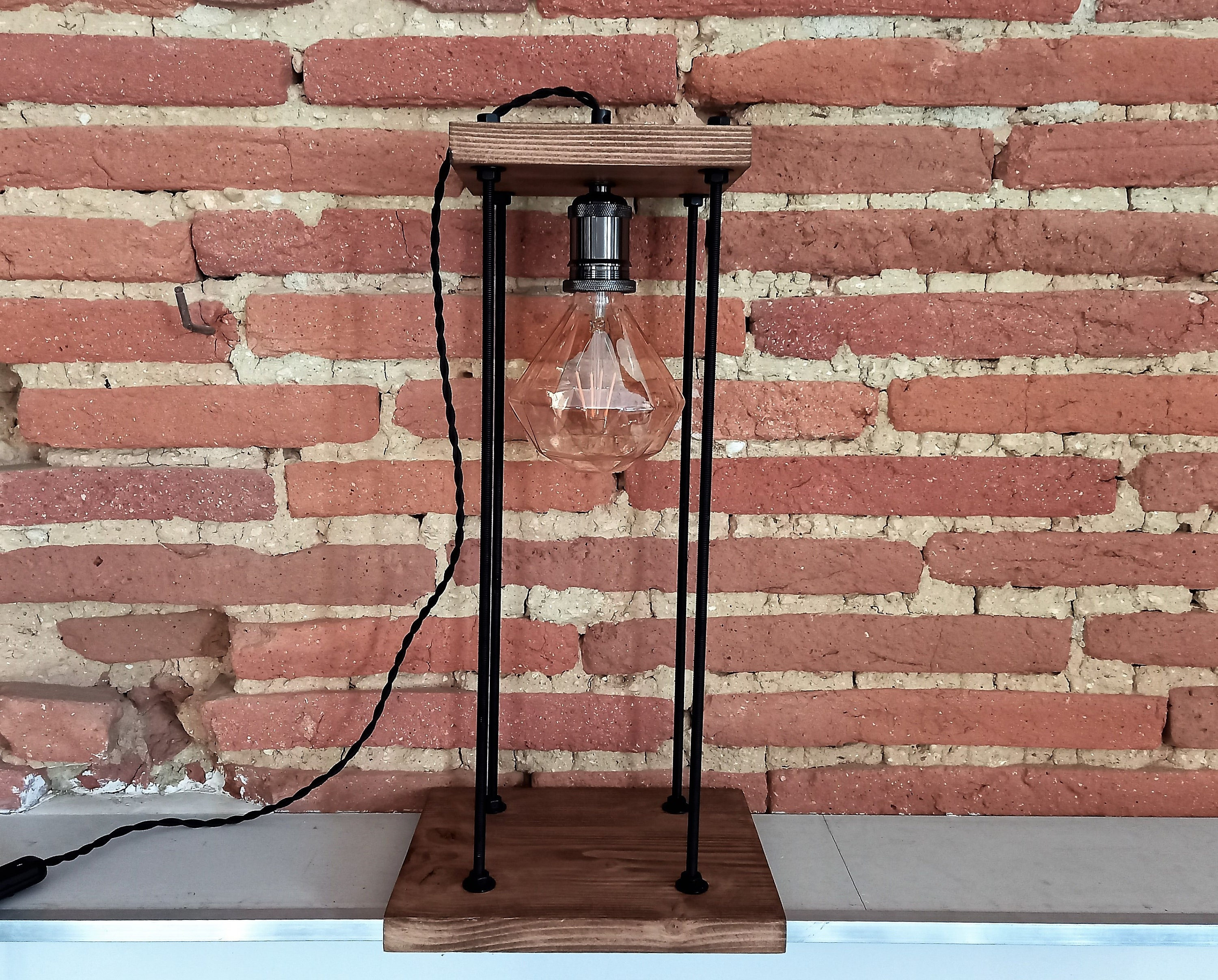 lampe, lampe En Bois,