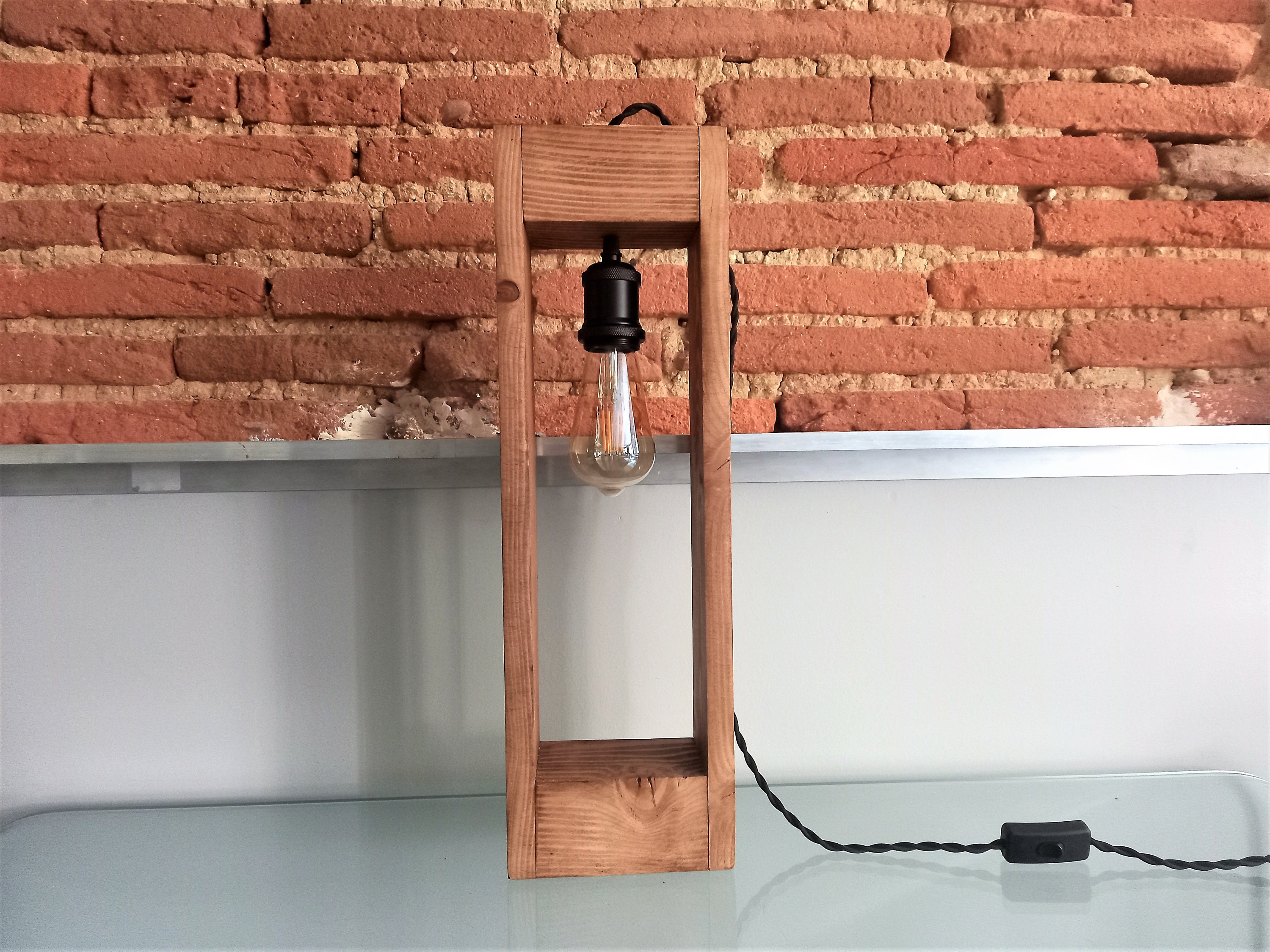 lampe, lampe En Bois,