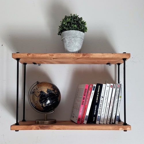 Set of 3 Industrial Metal Box Shelves Square Metal Wall Etsy