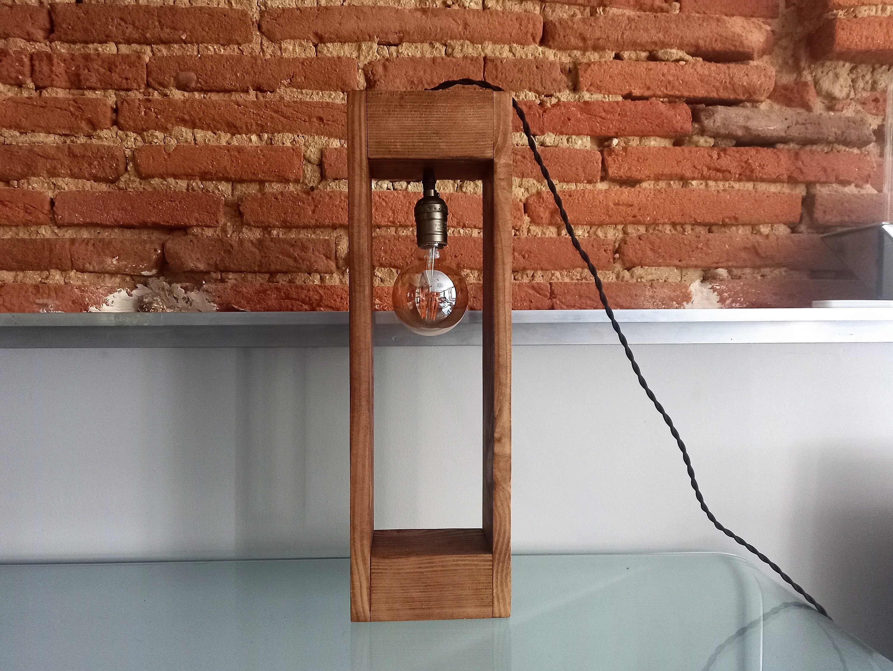 lampe, lampe En Bois,