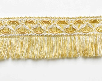 Green /& Pale Yellow 1 3//4/" Conso Brush Fringe Melon