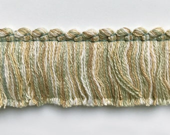 Green /& Pale Yellow 1 3//4/" Conso Brush Fringe Melon