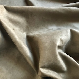 Dark Taupe Faux Suede Upholstery Fabric 54&quot;