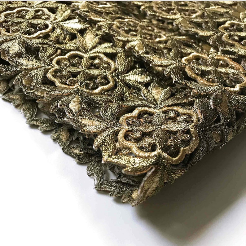 Green and Gold High Quality Decorative Border Trim by the yard