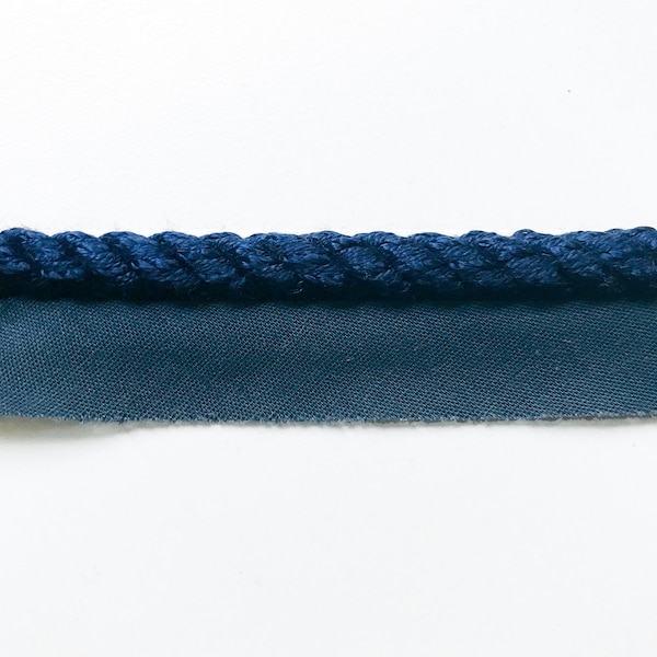 Navy Blue High Quality Decorative Lip Cord Trim by the yard