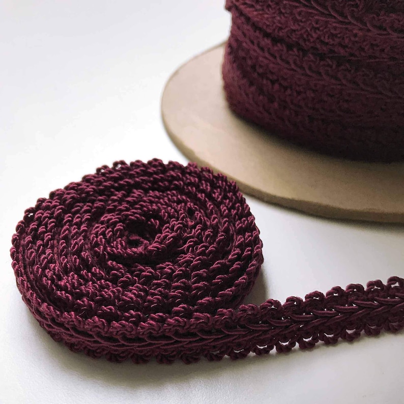 Plum High Quality Decorative Gimp Trim by the yard image 2