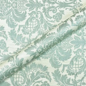 Upholstery Fabric Luxurious Durable Mint Opulent Damask Jacquard 54 Inch for Sofas, Chairs, Home Decor, DIY, Cushions, Drapery, and More
