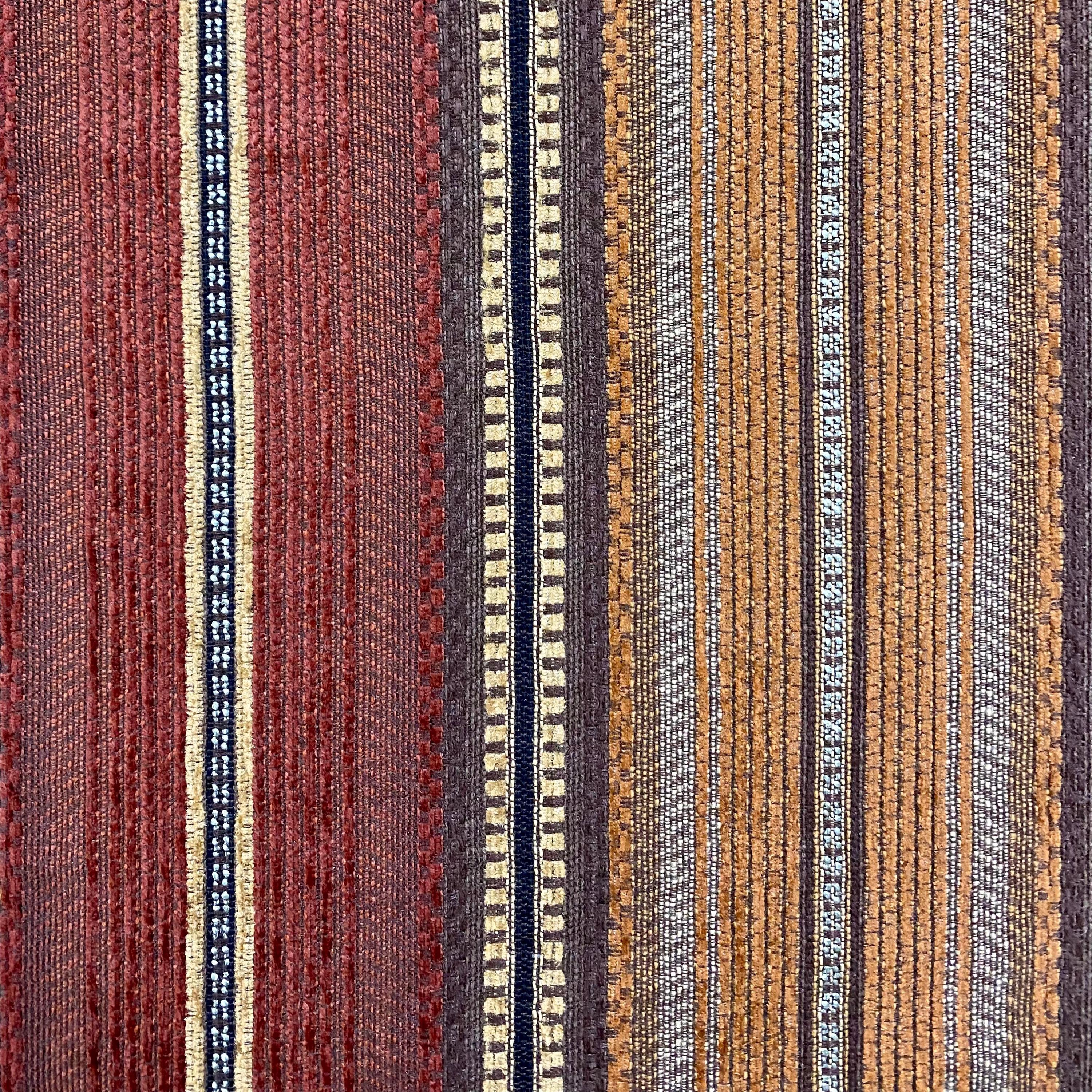 Cinnamon Country Striped Chenille Upholstery Fabric 54" - Etsy