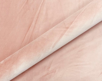 Upholstery Fabric Blush Pink Solid Velvet 54&quot; Soft Luxury Durable Home Decor Sewing Drapery Cushion Chair Sofa by Yard
