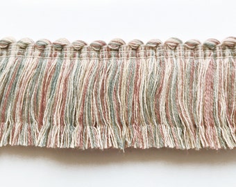 Teal and Mauve High Quality Decorative Brush Fringe Trim by the yard