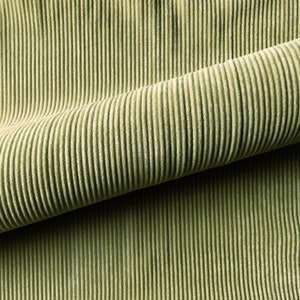 Mossy Green Retro Corduroy Upholstery Fabric 54"