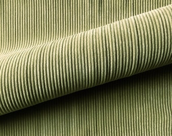 Mossy Green Retro Corduroy Upholstery Fabric 54"