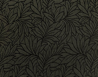 Upholstery fabric dark forest green botanical embroidered for sofas chairs cushions drapery and home decor projects 54 inches wide elegant