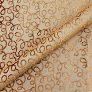 Bronze Modern Textured Chenille Upholstery Fabric 55&quot;