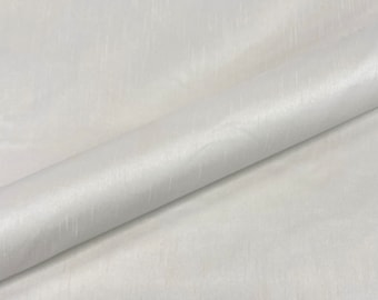 Edris Ivory Faux Silk Upholstery Fabric 54"