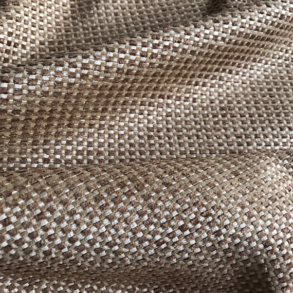 Dark Taupe Woven Dual-toned Upholstery Fabric by the Yard | Etsy