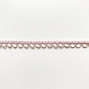 Blush pink high quality decorative loop trim by the yard for upholstery pillows drapery crafts costumes home decor projects elegant durable