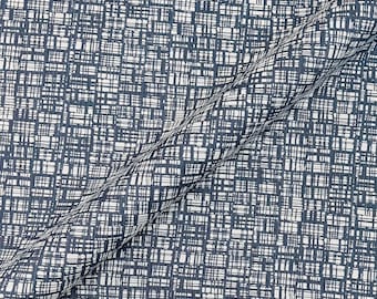 Navy Blue/Light gray Retro Jacquard Upholstery Fabric 60"