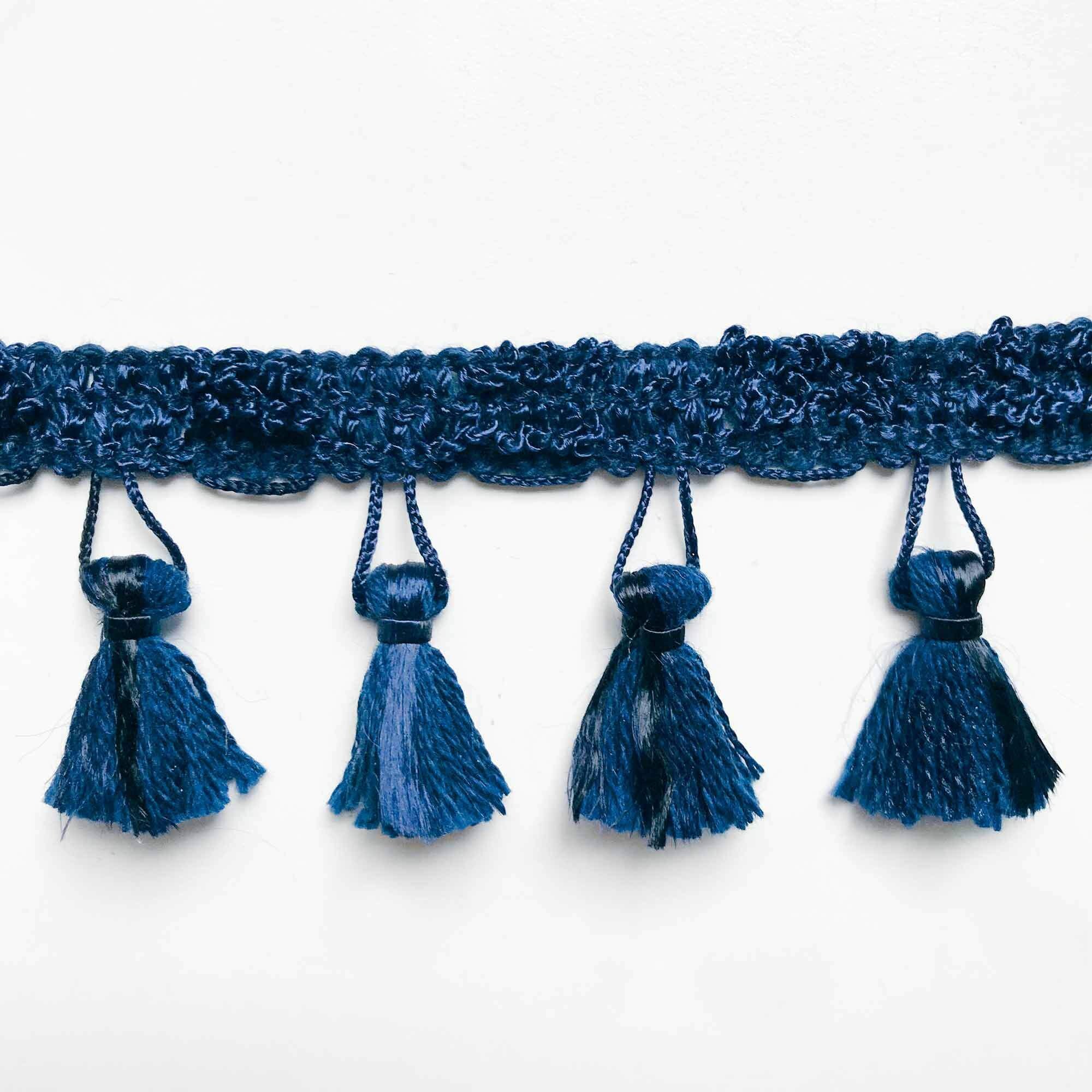 Navy Blue High Quality Decorative Tassel Trim by the Yard Etsy