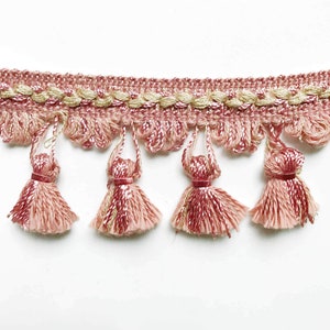 Millenial Pink High Quality Decorative Tassel Trim by the yard