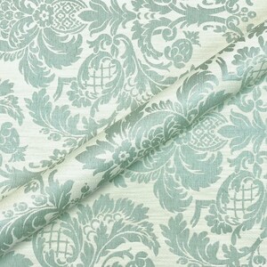 Upholstery Fabric Luxurious Durable Mint Opulent Damask Jacquard 54 Inch for Sofas, Chairs, Home Decor, DIY, Cushions, Drapery, and More