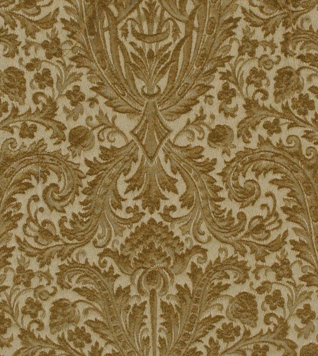 Gold Damask Weave Upholstery Fabric 54 Etsy