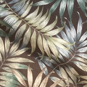 Curacao Tropical Palm Leaf Botanical Upholstery Fabric - 54&quot;