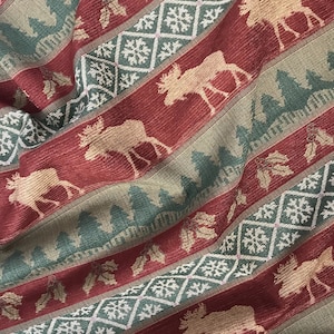 Balsam Moose Lodge Jacquard Woven Upholstery Fabric 54"