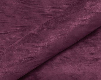 Berry Solid Soft Suede Upholstery Fabric 58"