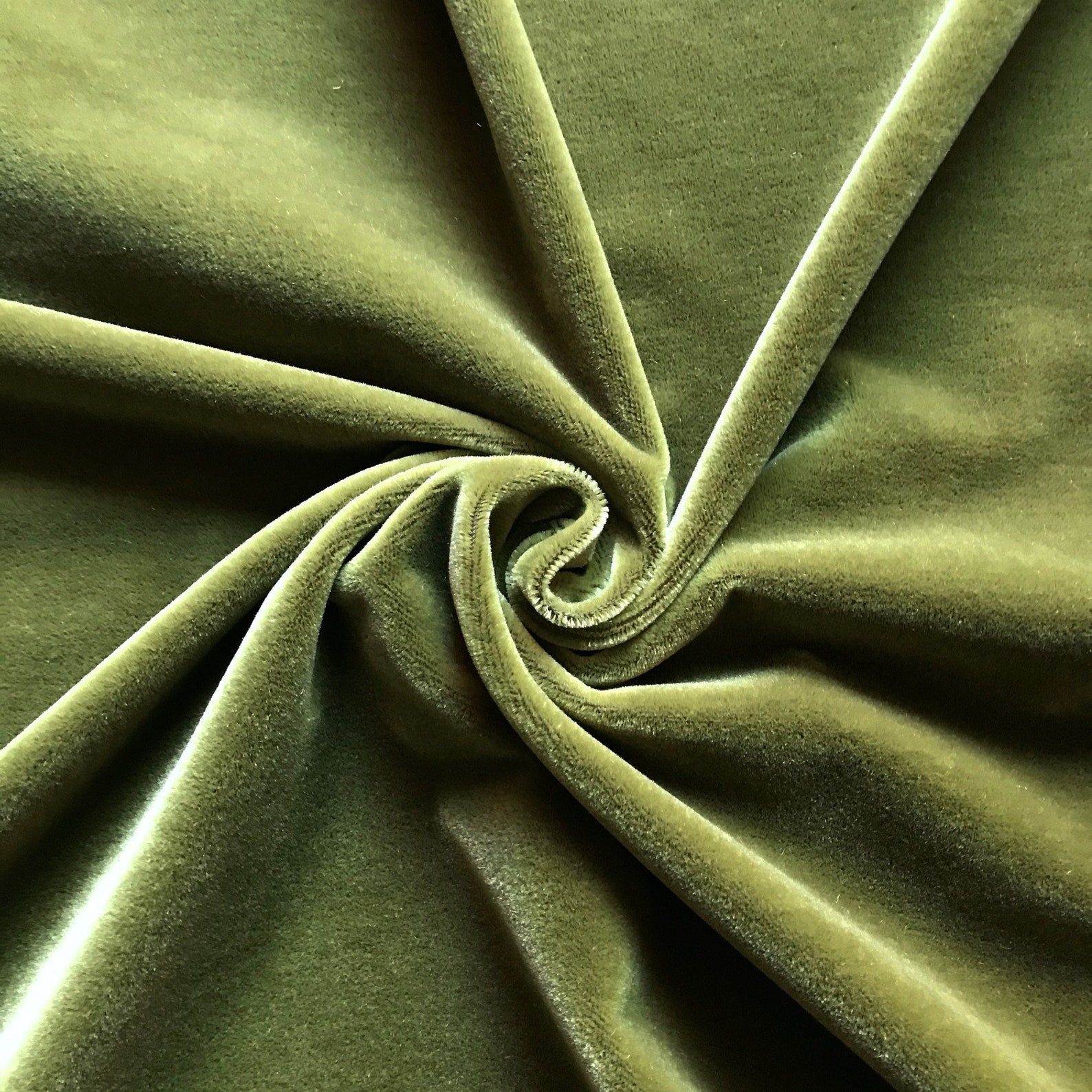 Moss Green Mid Century Solid Mohair Upholstery Fabric 56 Etsy