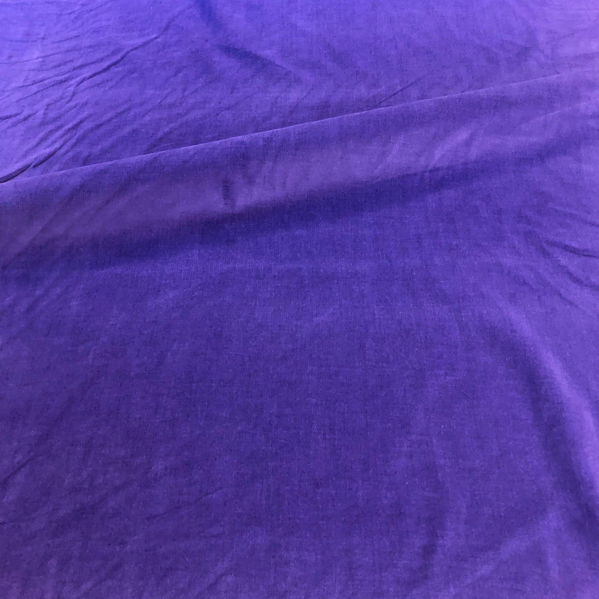 Purple Luxe Solid Velveteen Upholstery Fabric 44 | Etsy