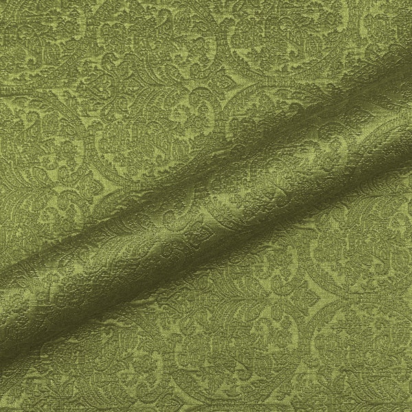 Green Damask Fabric Etsy