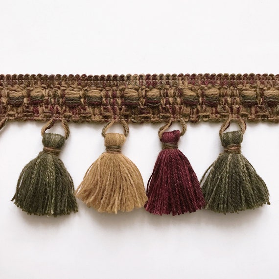 Hunter Green and Maroon High Quality Decorative Lip Cord Trim by the