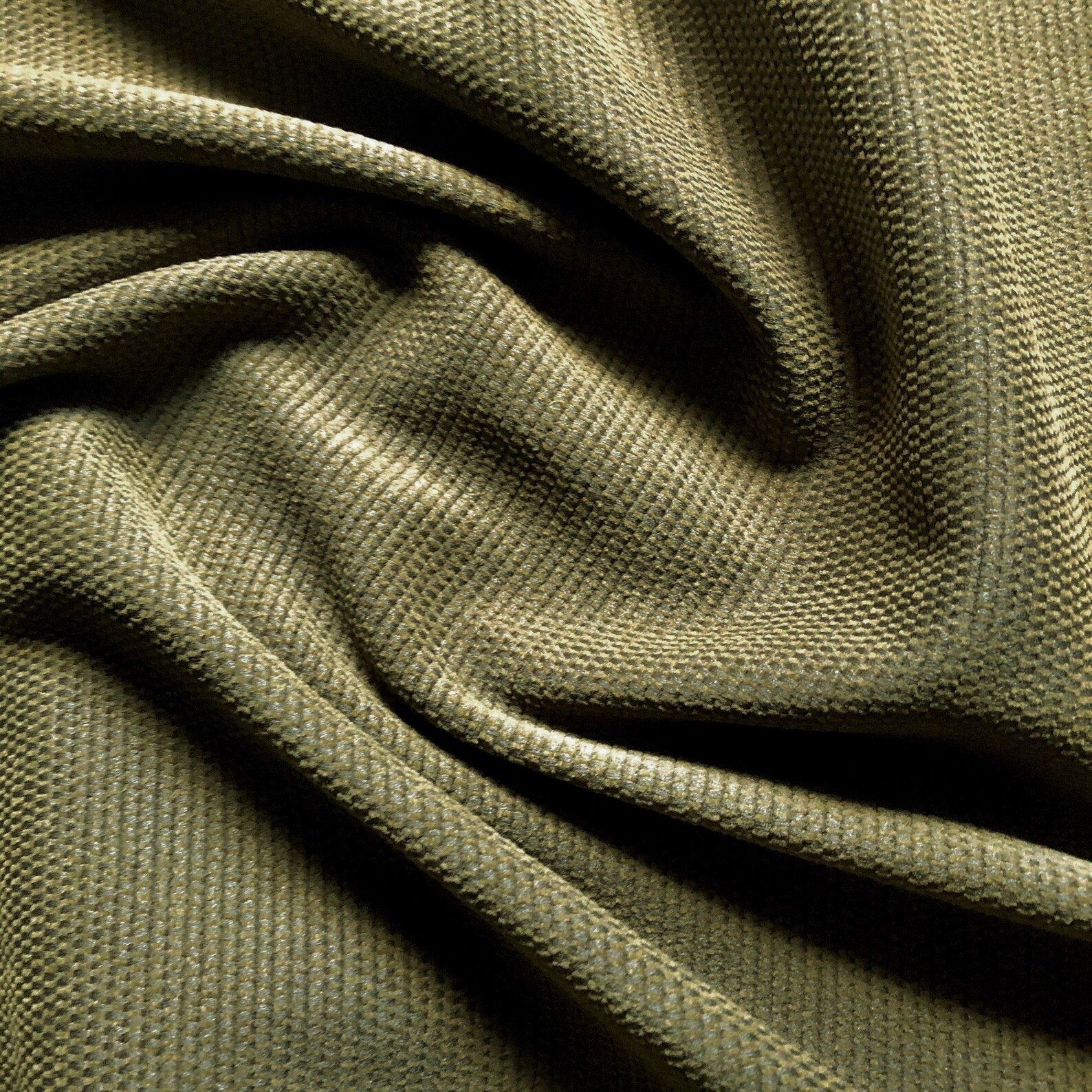 Khaki Green Textured Woven Upholstery Fabric 54 Etsy