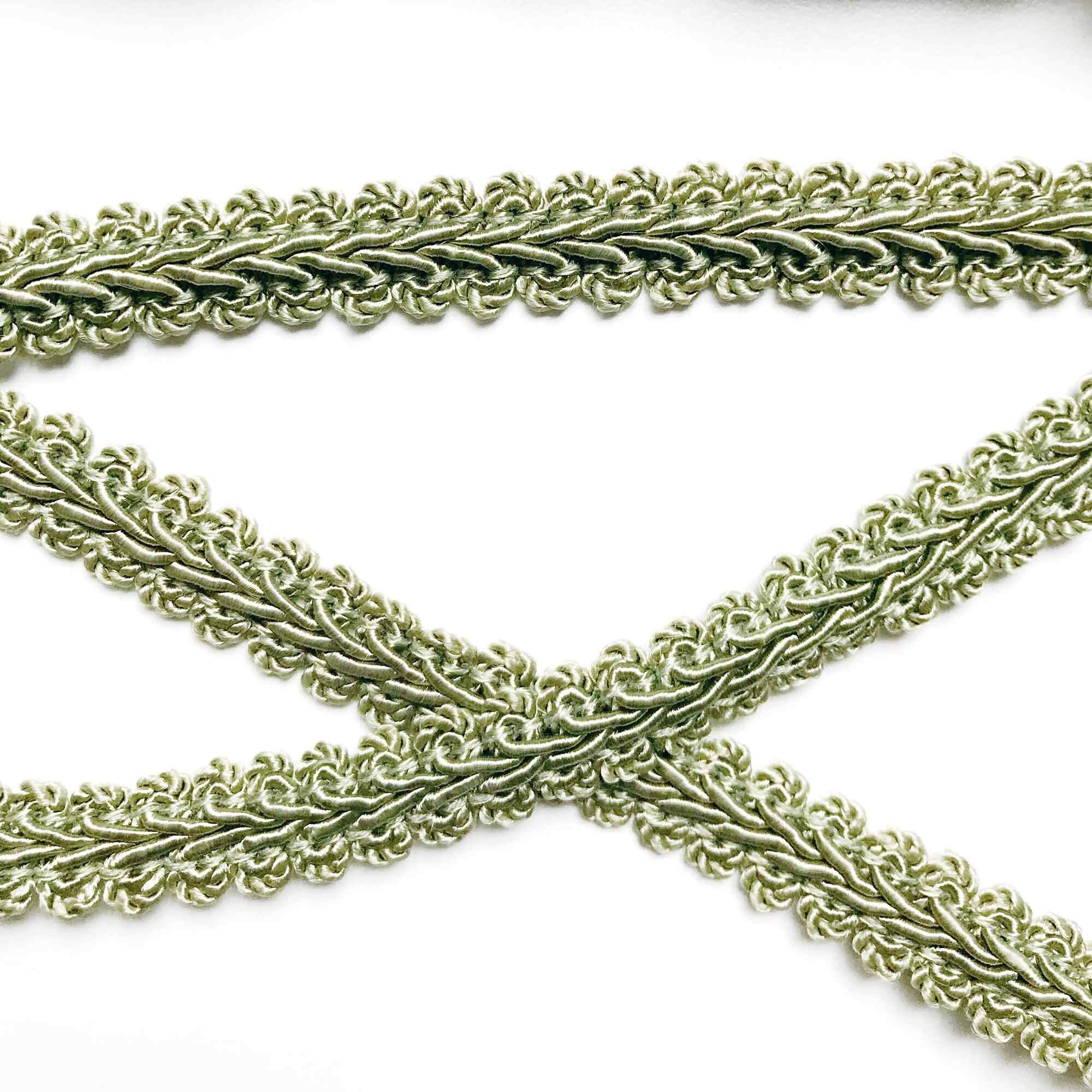 Garniture (trim) Tresses à Franges - 3 Couleurs : Bordeaux, Taupe, Sauge - 6,5 Yards (environ 6m)