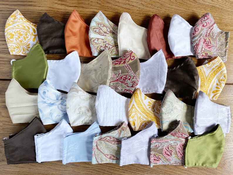 Assorted 100 Cotton Washable Cloth Face Masks Bulk Etsy