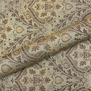 Upholstery Fabric Classic Elegant Durable Harlow Wheat Damask Jacquard Upholstery Material for Sofas Chairs Home Decor Projects 54 Inches