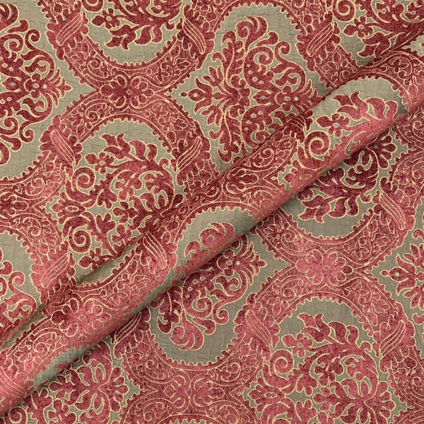 Rubiyat Damask Chenille upholstery fabric 54"