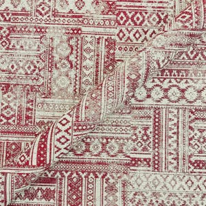 Upholstery Fabric Bold Rustic Durable Scarlet Laramie Southwestern Upholstery Material for Sofas Chairs and Home Decor Projects 56 Inches
