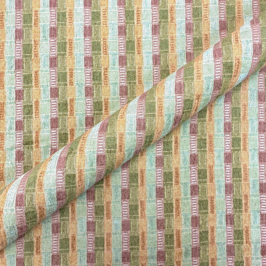 Cosmo Pastel Traditional Stripe Chenille Upholstery Fabric 54" - Etsy